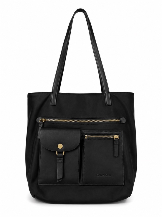 Calvin Klein Handbags - Calvin Klein Black Tote with Front Pocket Detail